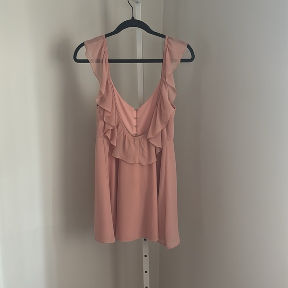 Show Me Your Mumu Delilah Mini Dress Rosebud Pale Pink Size Small - Picture 4 of 6